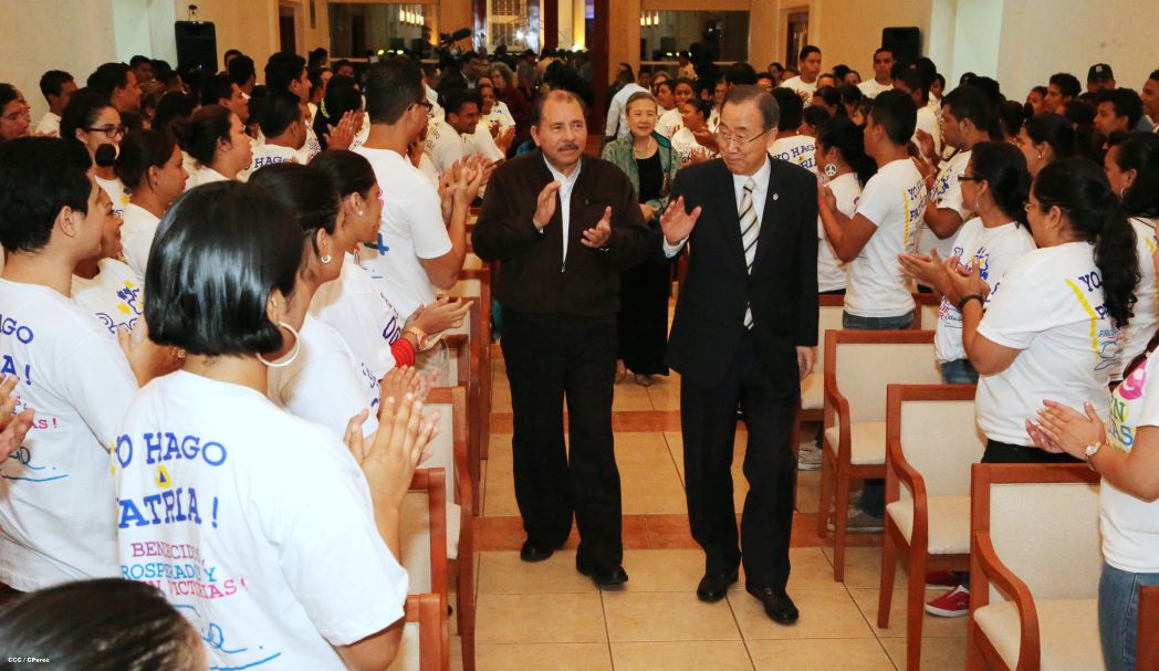 Ban Ki-moon concluye visita a Nicaragua