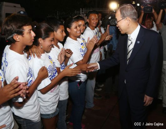 Ban Ki-moon concluye visita a Nicaragua