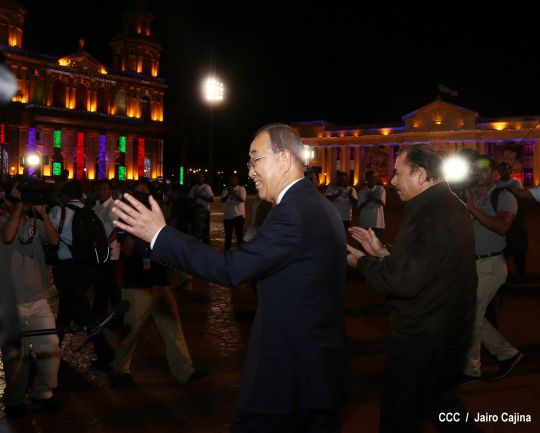 Ban Ki-moon concluye visita a Nicaragua