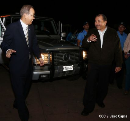 Ban Ki-moon concluye visita a Nicaragua