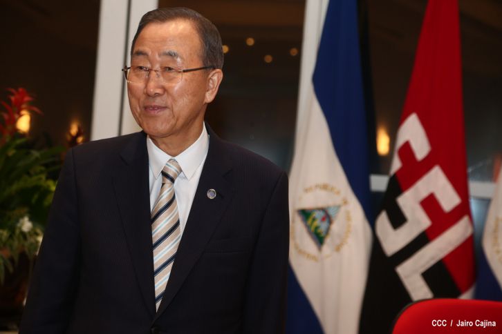 Ban Ki-moon concluye visita a Nicaragua
