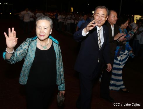 Ban Ki-moon concluye visita a Nicaragua