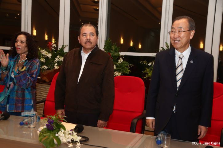 Ban Ki-moon concluye visita a Nicaragua