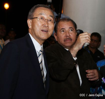 Ban Ki-moon concluye visita a Nicaragua