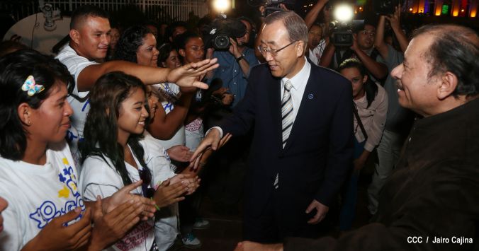 Ban Ki-moon concluye visita a Nicaragua