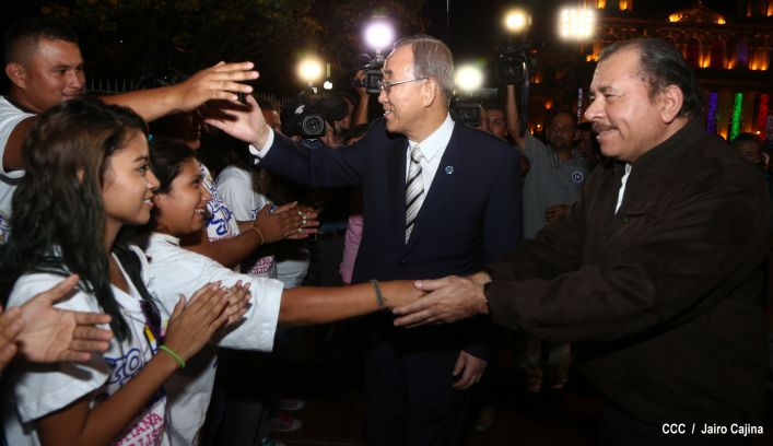 Ban Ki-moon concluye visita a Nicaragua