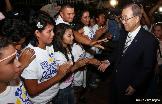 Ban Ki-moon concluye visita a Nicaragua