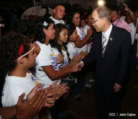 Ban Ki-moon concluye visita a Nicaragua