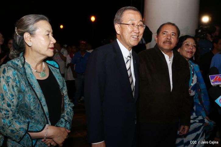 Ban Ki-moon concluye visita a Nicaragua