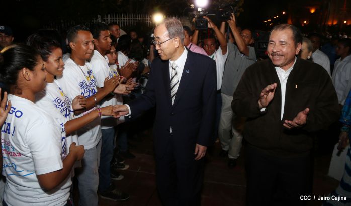 Ban Ki-moon concluye visita a Nicaragua