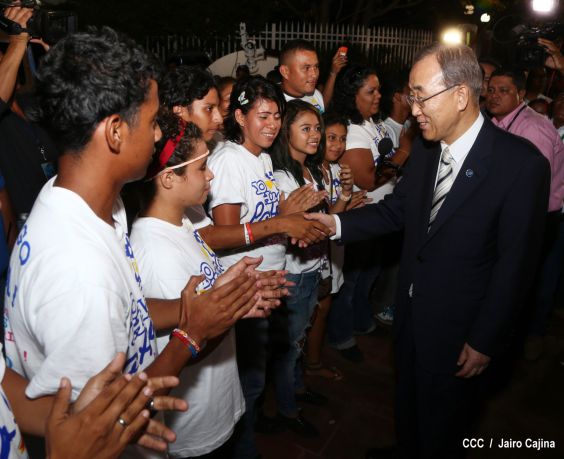 Ban Ki-moon concluye visita a Nicaragua