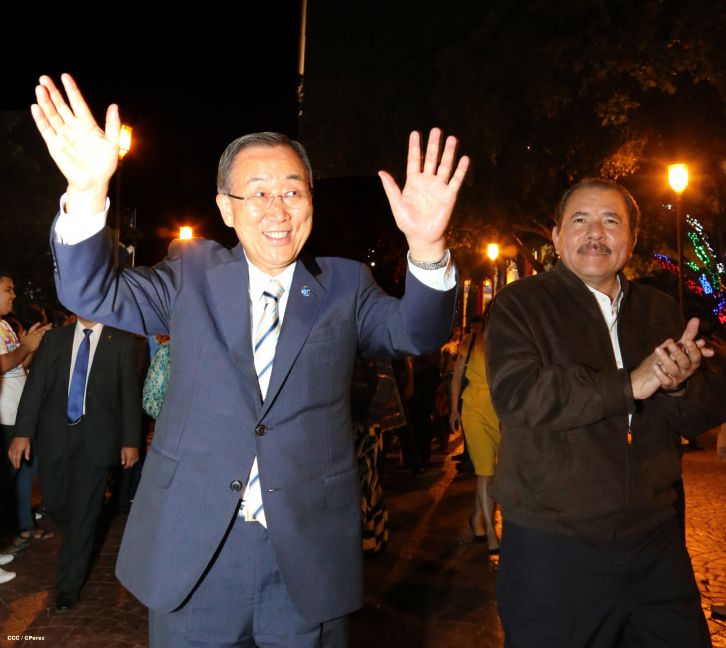 Ban Ki-moon concluye visita a Nicaragua