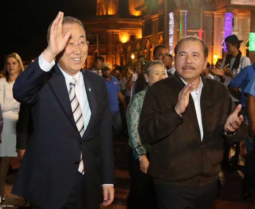 Ban Ki-moon concluye visita a Nicaragua