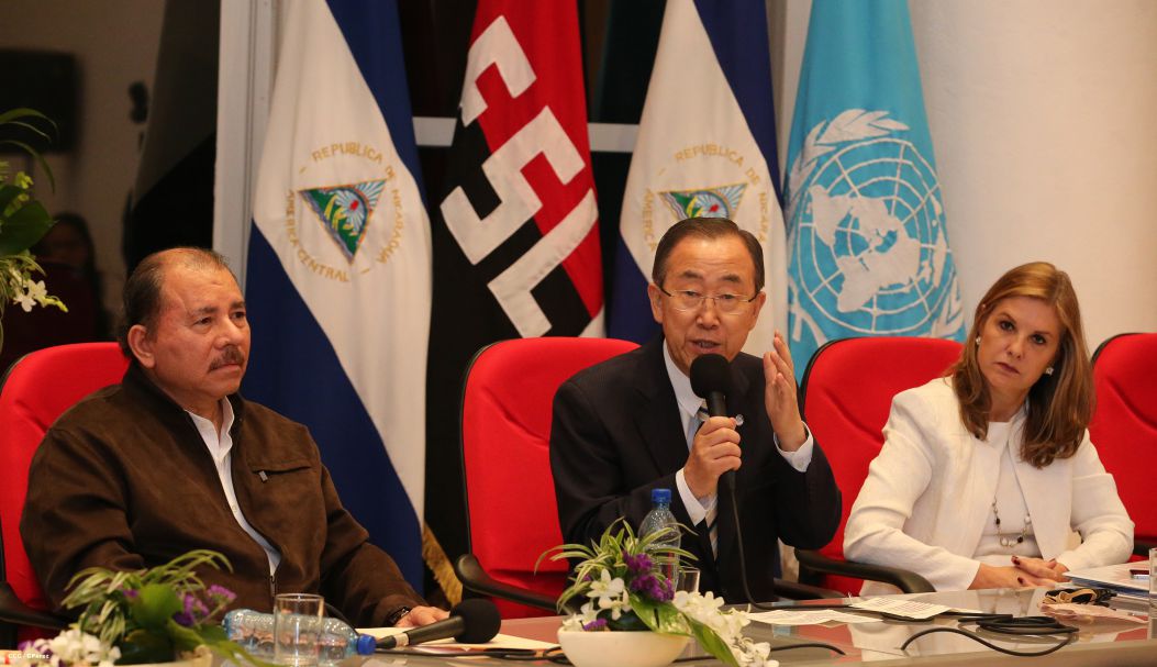 Ban Ki-moon concluye visita a Nicaragua