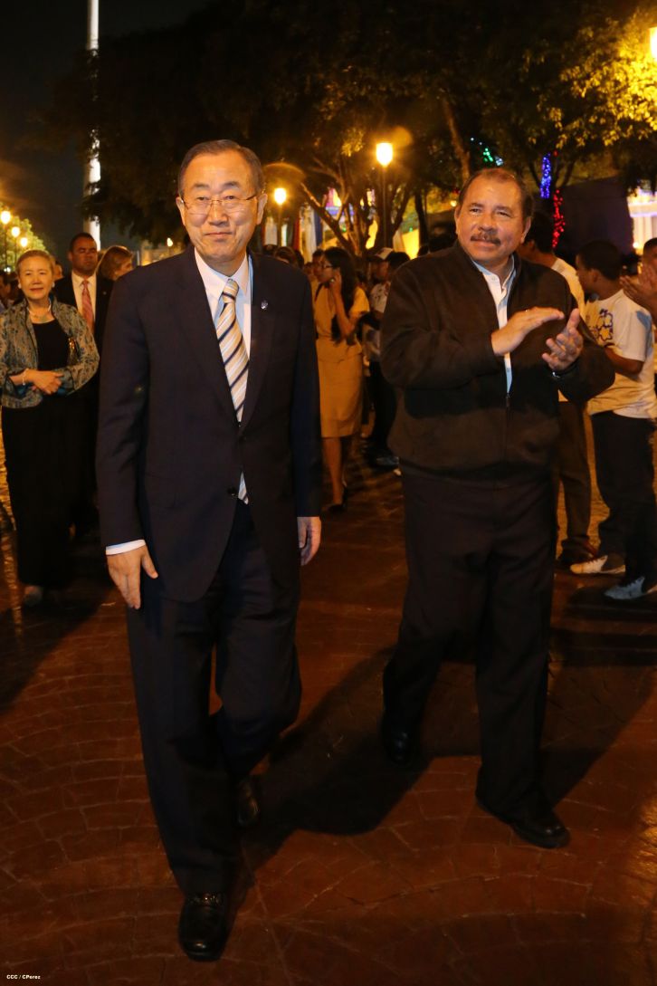 Ban Ki-moon concluye visita a Nicaragua