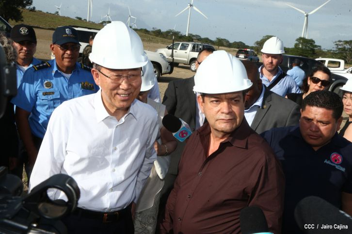 Ban Ki-Moon conoce experiencia de Nicaragua en materia energética