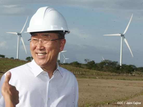 Ban Ki-Moon conoce experiencia de Nicaragua en materia energética