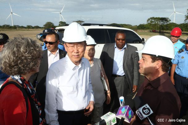 Ban Ki-Moon conoce experiencia de Nicaragua en materia energética
