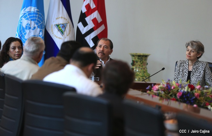 Daniel y Rosario visitan se reúnen con Directora UNESCO