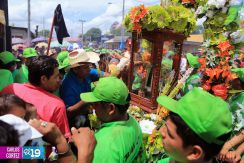 Pobladores de Ciudad Sandino le bailan a Santo Domingo de Abajo