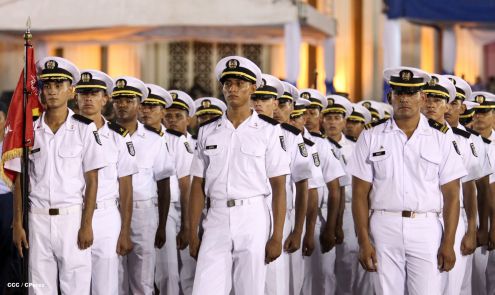 Daniel y Rosario conmemoran 35 Aniversario del Ejército de Nicaragua