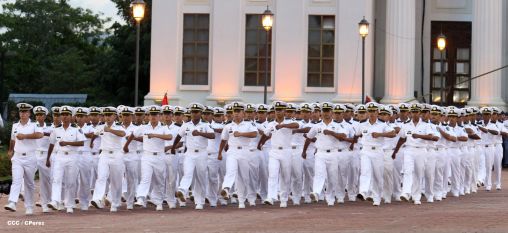 Daniel y Rosario conmemoran 35 Aniversario del Ejército de Nicaragua
