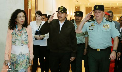 Daniel y Rosario conmemoran 35 Aniversario del Ejército de Nicaragua