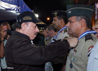 Daniel y Rosario conmemoran 35 Aniversario del Ejército de Nicaragua