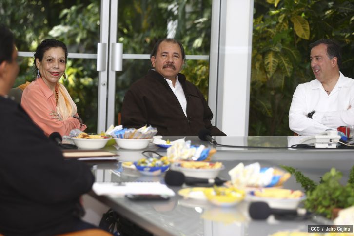 Presidente Daniel y Compañera Rosario se reúne con Canciller de México