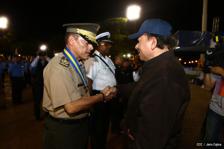 Presidente Daniel encabeza acto del 35 Aniversario de la Policía Nacional