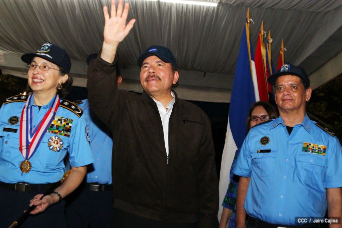 Presidente Daniel encabeza acto del 35 Aniversario de la Policía Nacional