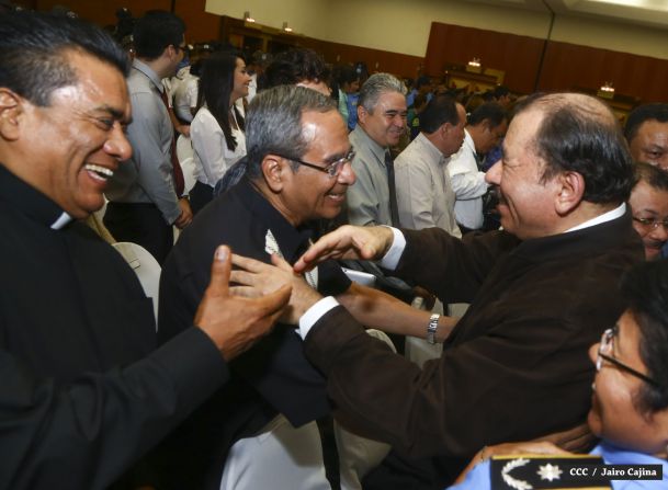 Presidente Daniel y Compañera Rosario encabezan acto 35 Aniversario MIGOB