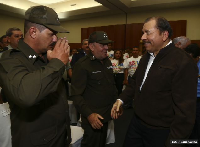 Presidente Daniel y Compañera Rosario encabezan acto 35 Aniversario MIGOB