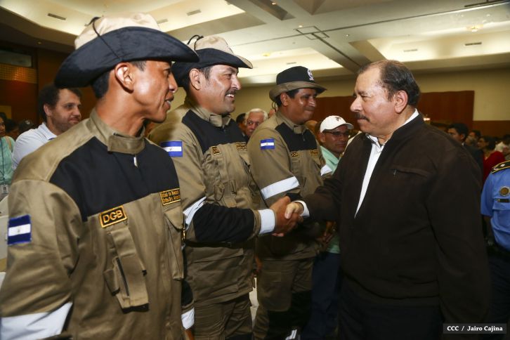 Presidente Daniel y Compañera Rosario encabezan acto 35 Aniversario MIGOB