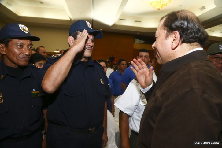 Presidente Daniel y Compañera Rosario encabezan acto 35 Aniversario MIGOB