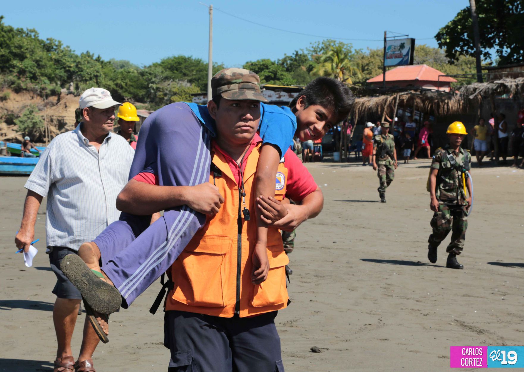 Simulacros de terremotos en Ticuantepe y San Rafael del Sur