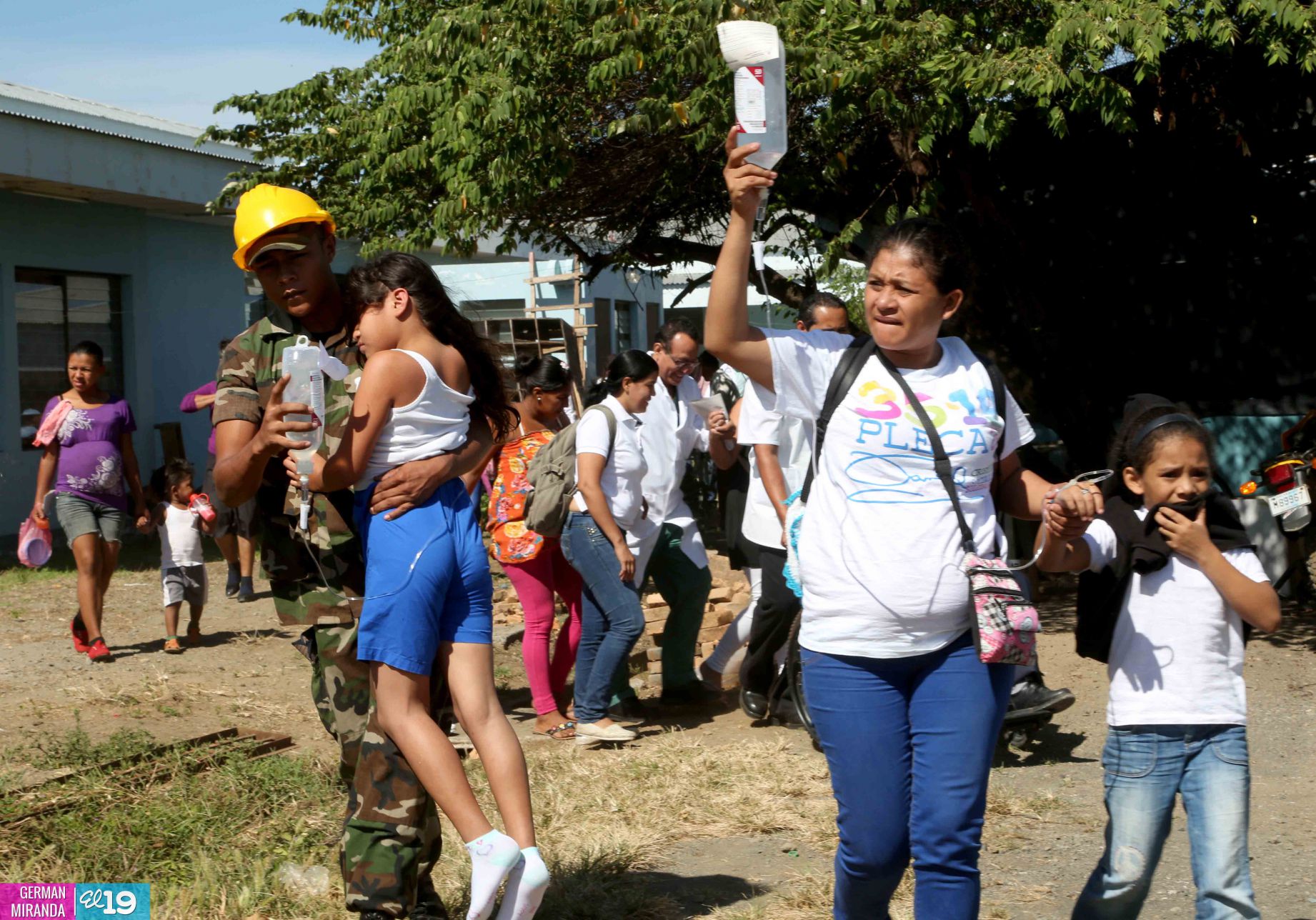 Simulacros de terremotos en Ticuantepe y San Rafael del Sur