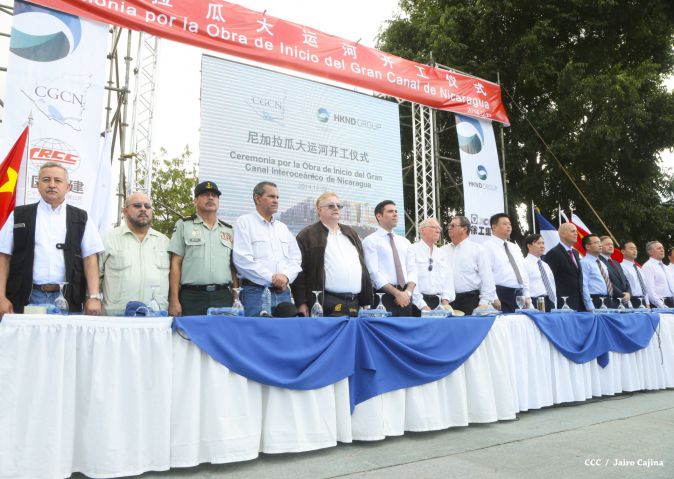 Ceremonia de inauguración de obras iniciales del Gran Canal Interoceánico