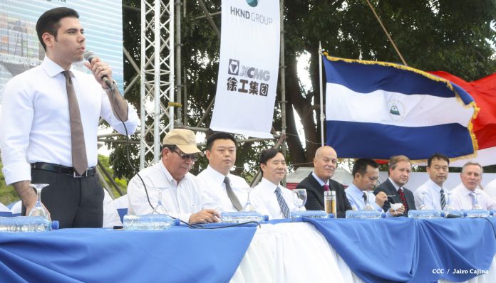 Ceremonia de inauguración de obras iniciales del Gran Canal Interoceánico