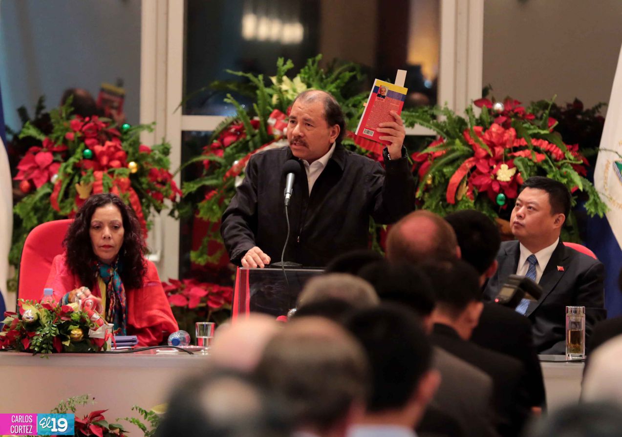 Daniel y Rosario celebran junto a Wang Jing inicio de Obras del Gran Canal por Nicaragua
