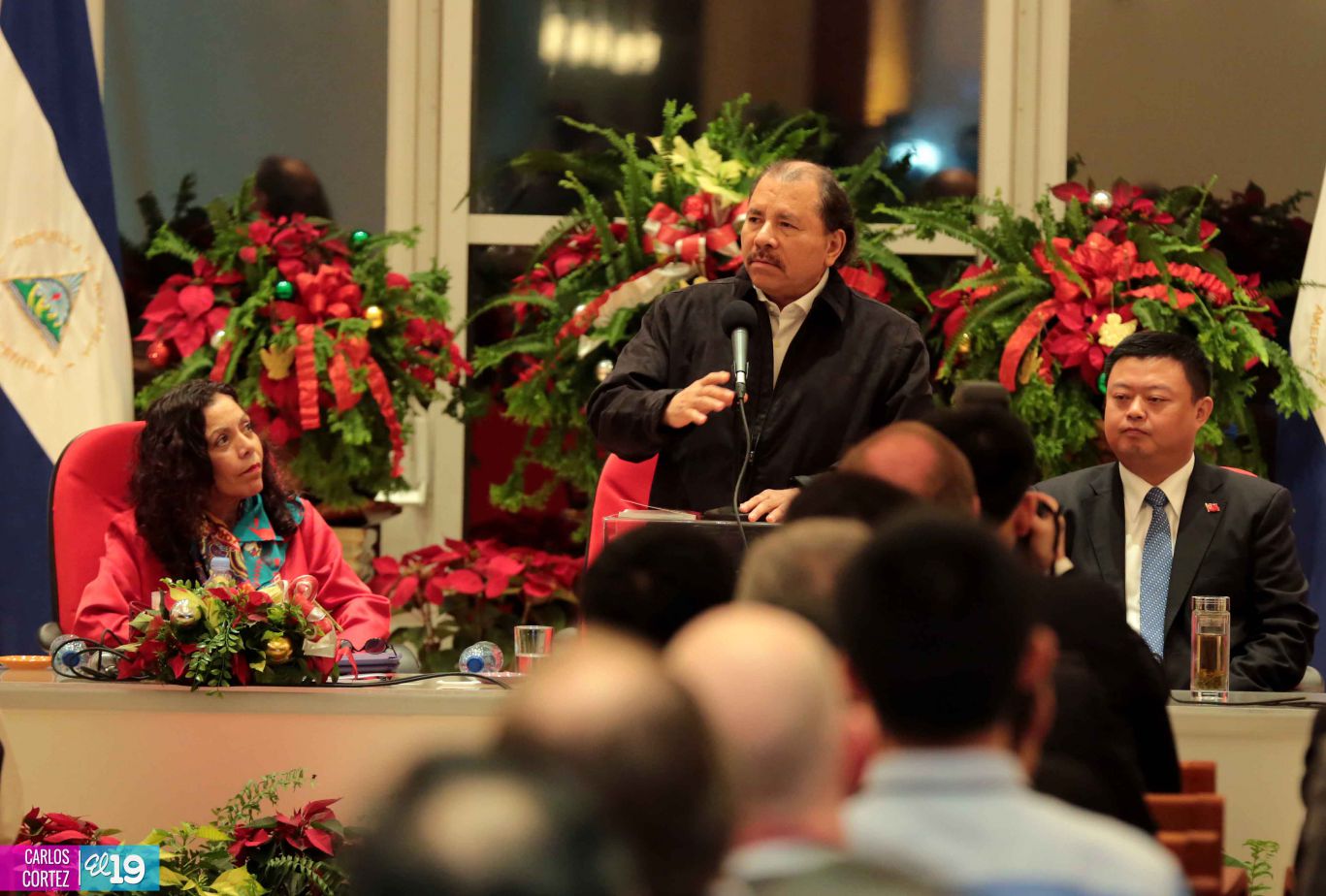 Daniel y Rosario celebran junto a Wang Jing inicio de Obras del Gran Canal por Nicaragua