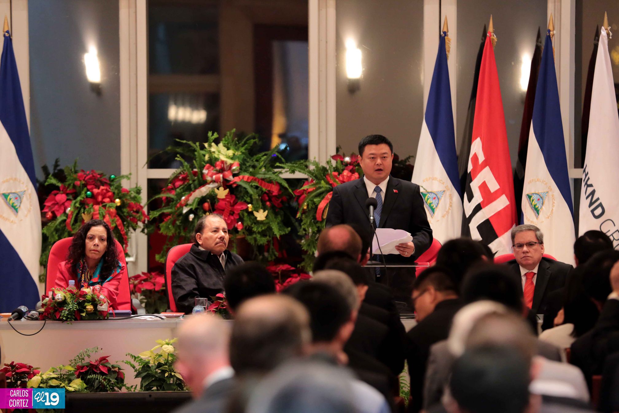 Daniel y Rosario celebran junto a Wang Jing inicio de Obras del Gran Canal por Nicaragua