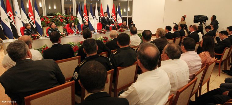 Daniel y Rosario celebran junto a Wang Jing inicio de Obras del Gran Canal por Nicaragua