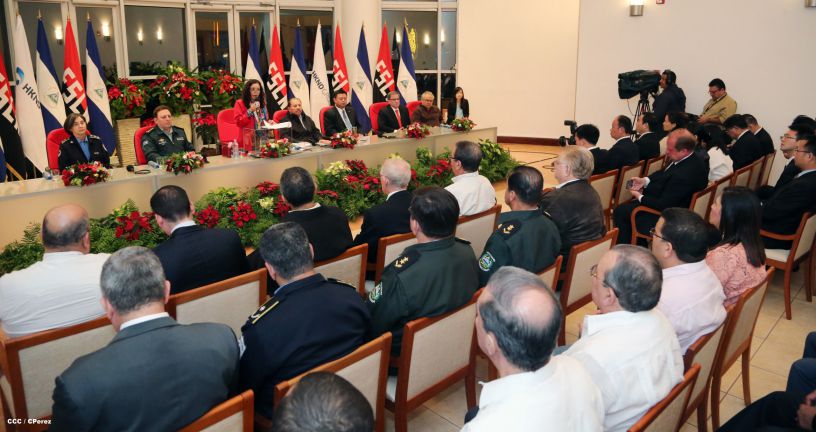 Daniel y Rosario celebran junto a Wang Jing inicio de Obras del Gran Canal por Nicaragua