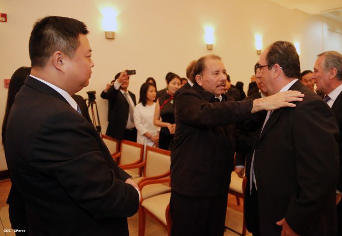Daniel y Rosario celebran junto a Wang Jing inicio de Obras del Gran Canal por Nicaragua