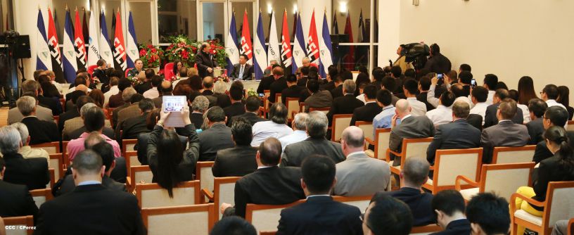 Daniel y Rosario celebran junto a Wang Jing inicio de Obras del Gran Canal por Nicaragua