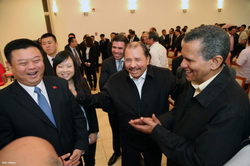 Daniel y Rosario celebran junto a Wang Jing inicio de Obras del Gran Canal por Nicaragua