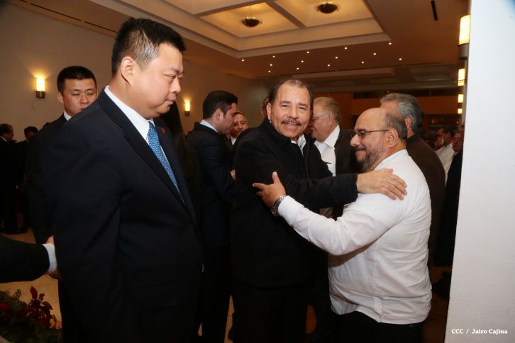 Daniel y Rosario celebran junto a Wang Jing inicio de Obras del Gran Canal por Nicaragua
