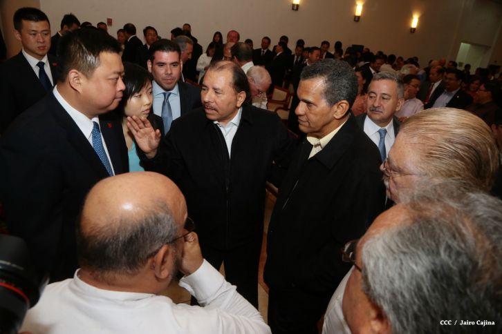 Daniel y Rosario celebran junto a Wang Jing inicio de Obras del Gran Canal por Nicaragua