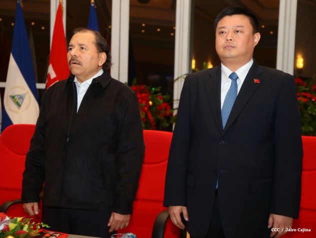 Daniel y Rosario celebran junto a Wang Jing inicio de Obras del Gran Canal por Nicaragua